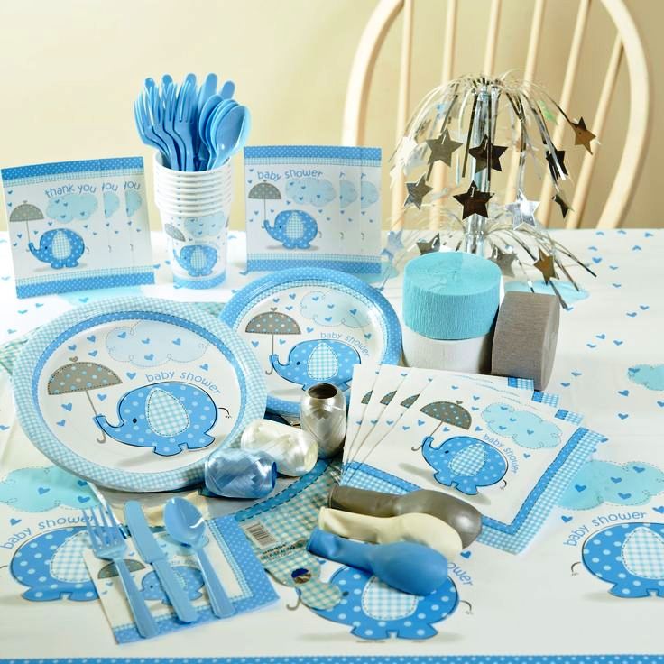 baby boy shower paper products