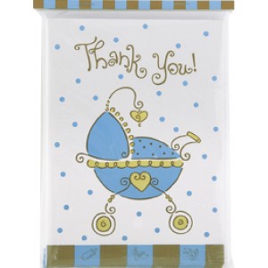 A Baby Joy Blue Thank You Card