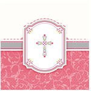 Communion Blessings Pink Napkins
